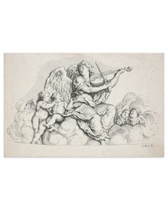 Celestial Music by Charles Nicolas Cochin - Old Master's Original Print