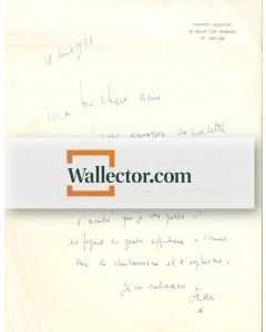 Surrealist Letter by Jean Cocteau - Manuscript