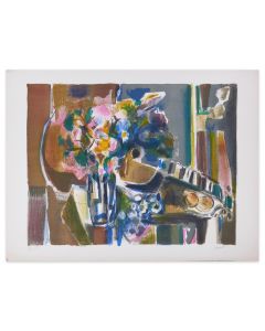  Flowers And Guitar by Jean Marzelle - Contemporary Artworks