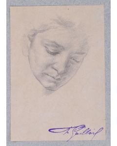  Female Portrait by Ferdinand Gaillard -Modern Artwork