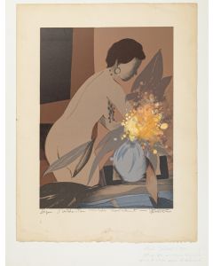 Femme au Bouquet by Alfred Defossez - Modern Artwork