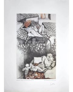 The sleep of reason produces monsters - From The Allegories by Renato Guttuso - Contemporary Artwork
