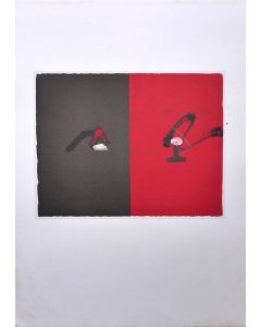 Red and Black by Antoni Tàpies - Contemporary Artwork