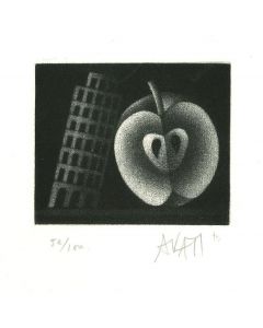 Apple and Tower by Mario Avati - Contemporary Artwork