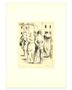 Walking Figures by Wilhelm Gimmi - Modern Artwork