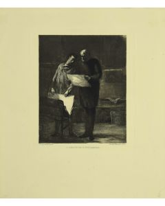 Lover of Prints by H. Daumier - Modern Artwork