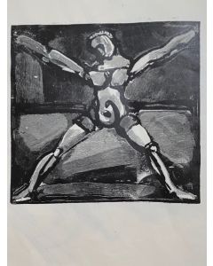 "Figure" is an original xilograph on ivory-colorated paper by George Rouoult, in 1938.