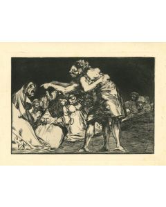 Disparate matrimonial  - from Los Proverbios by  Francisco Goya - Old Master artwork