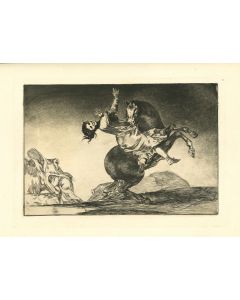 El caballo raptor- from Los Proverbios by  Francisco Goya - Old Master artwork