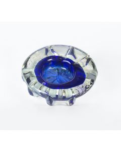 Vintage Cobalt Blue Ashtray - Decorative Object