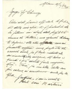 Autograph Letter by Arturo Martini - Manuscript