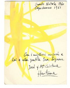 Happy New Year Card by José Hurtuna - Manuscript and Contemporary artwork
