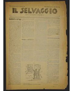 "Il Selvaggio no.8-9- 1925", Illustrated by Mino Maccari- Art Magazine