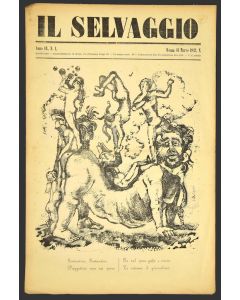 "Il Selvaggio no.1- 1932", Illustrated by Mino Maccari- Art Magazine