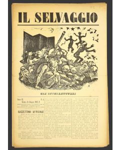 "Il Selvaggio no.4- 1932", Illustrated by Mino Maccari- Art Magazine