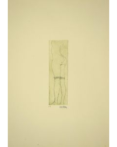 Maiden is an original etching realized by Sergio Barletta in XX Century.
