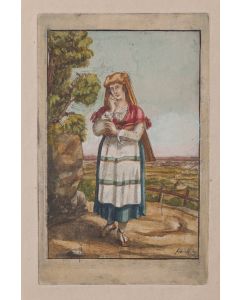 Costume of the Roman countryside by Bartolomeo Pinelli - Artwork