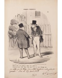 Honoré Daumier - Plate 10 - Croquis Parisiens - Modern Artwork