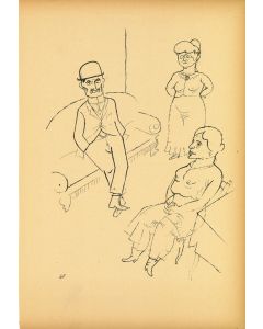 Conversation from Ecce Homo by  George Grosz - Modern Artwork