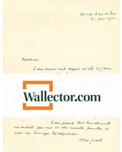 Autograph Apology Letter by Max Jacob - Manuscripts