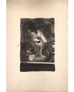 P. BONNARD, Femme Debout dans sa Baignoire, Lithograph, 1925.