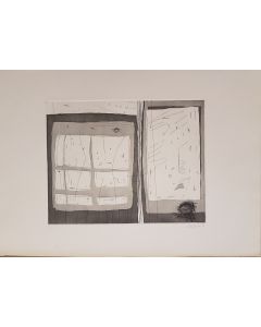 Antonio Corpora, Untitled, B/W Etching, 1969, Abstract Art, Contemporary Art