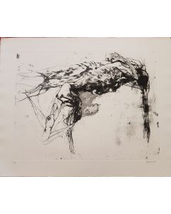 Renzo Vespignani, Deposizione, Etching, 1969, Anatomie, Il fante di spade, Modern Art Artwork