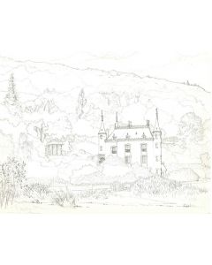 André Roland Brudieux - Le Château de Mesnil Blondel - Modern Artwork
