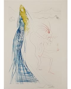 Frocin, le mauvais nain, from "Tristan et Iseult", by Salvador Dalì, original print