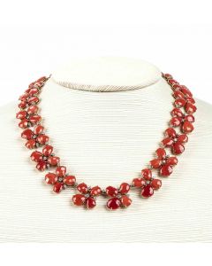 Gold, Cerasuolo Coral and Diamonds Necklace - SOLD