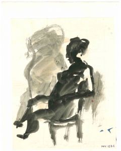 Seated Woman and Surreal Scene