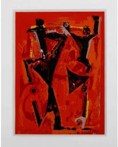 Marino Marini - Red Composition - Contemporary Art