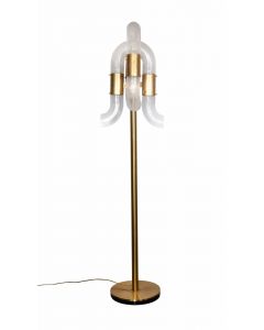 Chains Brass and Glass Floor Lamp