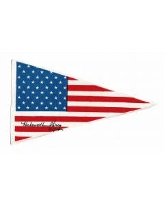 USA Pennant Autographed by Hubert Humphrey