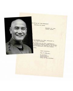 Photographic Portrait of Chian Kai-shek 