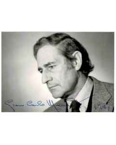 Photographic Portrait and Autograph of Gian Carlo Menotti - Original Photographs