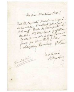 Autograph Letter by Giacomo Meyerbeer - Original Manuscripts