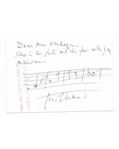 Autograph Letter by Darius Milhaud 