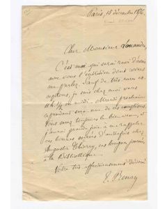 Autograph Letter Ernest Renan