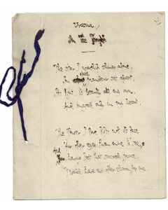 Autograph Poem by William Winter