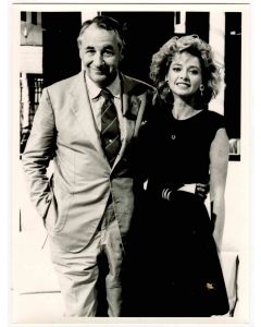 Philippe Noiret and Enrica Bonaccorti - Vintage Photo