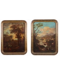 Anonymous - Pair of 18th Century Landscapes - Old Masters' Art