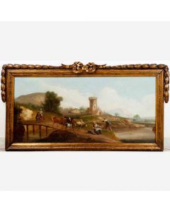 Landscape with Peasants by a River - SOLD