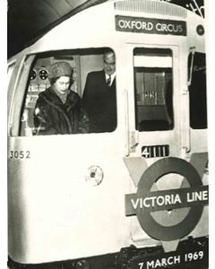 Queen Elizabeth II Inaugurates Victoria Line - Vintage Photograph 