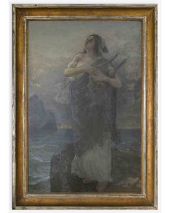 Lady with Harp - Artist of XIX century - Modern Art