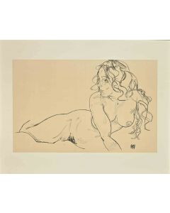 Reclining  Nude With Raised Torso