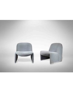 Pair of Alky Armchairs by Giancarlo Piretti for Castelli