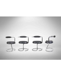 Set of 4 Black Cobra Chairs