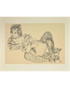 Egon Schiele – Reclining Woman – Contemporary Artwork 