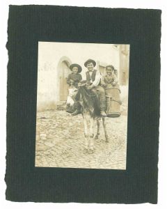 The Old Days - Father and Children  Riding  